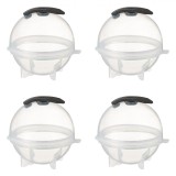 Forme Cuburi de Gheață, Sferice, Set 4 Bucăți, Transparent, Plastic, Potrivit pentru Mașina de Spălat Vase