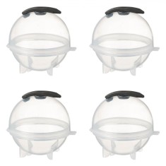 Forme Cuburi de Gheață, Sferice, Set 4 Bucăți, Transparent, Plastic, Potrivit pentru Mașina de Spălat Vase