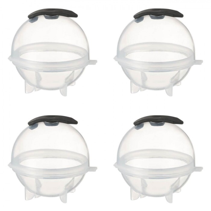 Forme Cuburi de Gheață, Sferice, Set 4 Bucăți, Transparent, Plastic, Potrivit pentru Mașina de Spălat Vase
