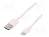 Cablu USB A mufa, USB C mufa, USB 2.0, lungime 2m, alb, Goobay - 59130
