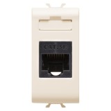 Priza internet UTP Gewiss Chorus GW11421, RJ45 cat. 5E, incastrat, modular - 1 m, ivoar