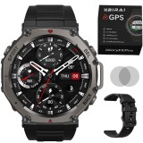 Ceas smartwatch barbati, GloryFitPro by BIRAI&reg;, ecran AMOLED 1.43", inteligent, fitness, sport, rezistent apa 5ATM, smart, notificari, wireless, apel