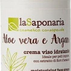 Crema de fata hidratanta cu Aloe Vera si Argan, 50ml, La Saponaria