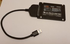 Cablu adaptor USB 3.0 -&amp;gt; SATA3 UASP - pentru SSD sau HDD de laptop 2.5&amp;quot; foto