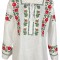 Bluza tip ie dama B23, alb cristal/rosu Bluza tip ie dama B23, alb cristal/rosu, marimea M