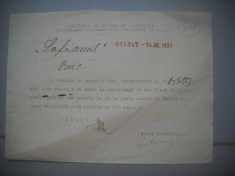 HOPCT DOCUMENT VECHI 308 MINISTERUL INDUSTRIEI COMERT EXTERIOR /BUCURESTI 1936