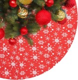 Covoras pentru bradul de Craciun SUOHINAO, rosu/alb, textil, 122 cm