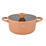 OALA DIN ALUMINIU TURNAT SUB PRESIUNE SI ACOPERIRE CERAMICA CU CAPAC DIN STICLA ? 28 CM ? ZG-ACS 15 TERACOTTA ProDesign DailyAppliances