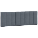 Cumpara ieftin Perna tablie de pat, Hanko, gri inchis, 140 cm, catifea