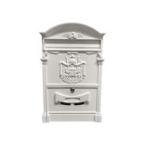 Cutie postala, metalica, pentru exterior, dimensiuni 410x260x90mm, cu deschidere frontala, alb
