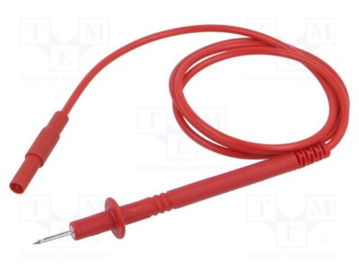Cablu de măsurare HIRSCHMANN T&amp;amp;M 16A 1m mufă banană 4 mm roșu foto