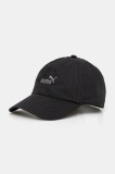 Puma șapcă de baseball din bumbac culoarea negru, cu imprimeu, 25983