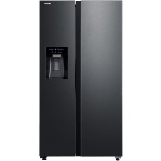 Side by side Toshiba GR-RS755WI-PMJ(05), 568 l, No Frost, Clasa E, Ice Maker 3 in 1, Wifi, Inox/Negru