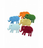 Accesorii pentru activitati senzoriale,elefant,fetru,6 bucati set