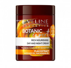 Crema de fata, Eveline Cosmetics, Botanic Expert, hranitoare, cu extract de in, 100 ml foto