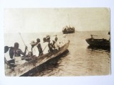 Rară! Carte poștală circulată 1924 Congo Belgian:Misionarele noastre doamne a Africii(Surorile Albe) pe lacul Tanganika