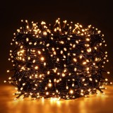 Lumini de basm ELKTRY 1000 LED, 25 m, 8 moduri, lumini de Crăciun pentru exterior și interior, alimentare cu priză, lumini de basm albe calde, etanșe,