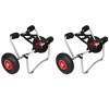 Cărucioare pentru caiac, 2 buc., aluminiu