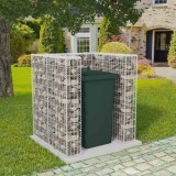 Cumpara ieftin Gabion single &icirc;nconjurător pubelă, oțel, 110 x 100 x 120 cm, vidaXL