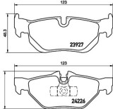 Placute frana BMW Seria 1 (E81, E87), Seria 3 (E90/ E91), X1 (E84) SRLine parte montare : Punte spate