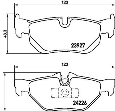 Placute frana BMW Seria 1 (E81, E87), Seria 3 (E90/ E91), X1 (E84) SRLine parte montare : Punte spate foto