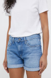 Pepe Jeans pantaloni scurti jeans Mable femei, neted, medium waist