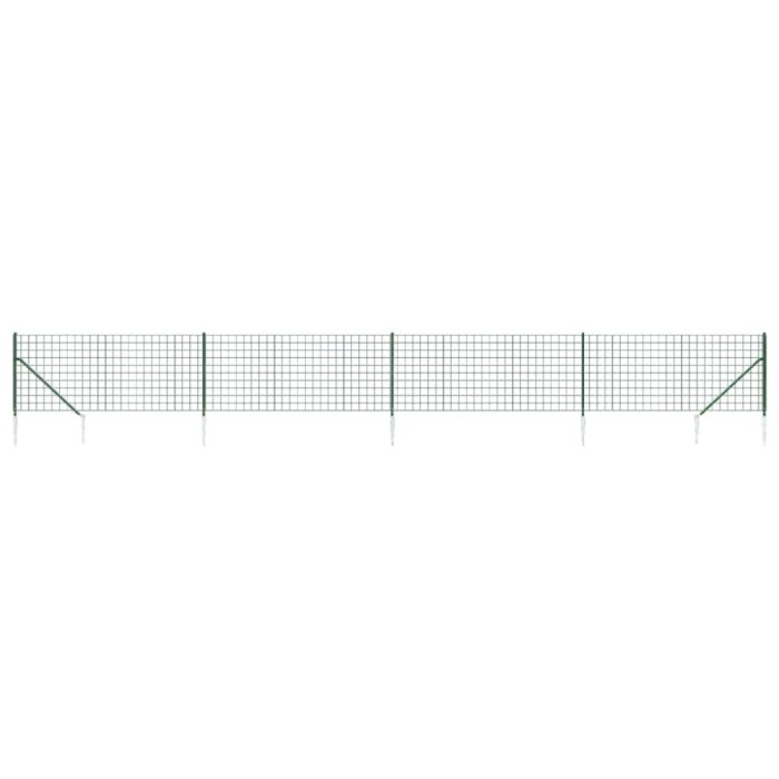 Gard plasa de sarma cu tarusi de fixare, verde, 1x10 m