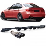 Difuzor spate mat + teava de esapament dubla neagra, potrivit pentru BMW F30 F31 316i 318i 320i Performance AutoTuning