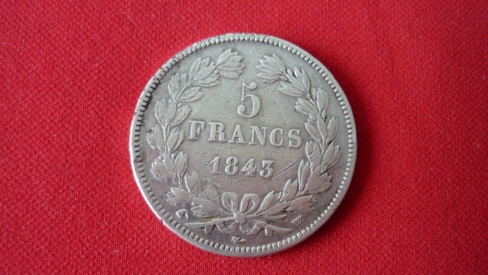 5 FRANCI 1943 ARGINT