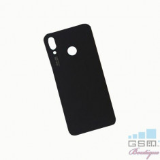 Capac Baterie Spate Huawei Nova 3e Cu Adeziv Sticker Negru foto