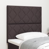 Tăblie LED vidaXL cu design cu diamante maro &icirc;nchis 90 cm țesătură