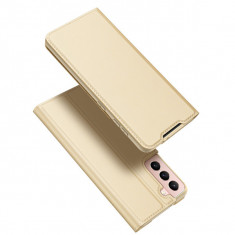 Husa Samsung Galaxy S21+ Plus Piele Ecologica Dux Ducis Book Aurie foto