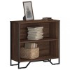 Biblioteca Gossi Stejar Maro 80x31x74.5 cm Lemn Prelucrat cu 2 Compartimente Deschise Rafturi Depozitare Carti Obiecte Decorative