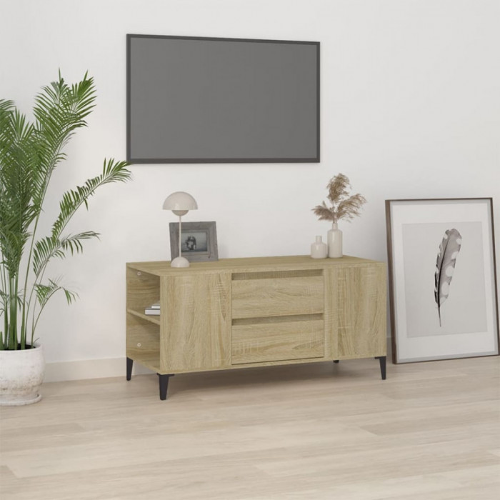 Comoda TV, stejar sonoma, 102x44,5x50 cm, lemn prelucrat GartenMobel Dekor