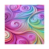 Cumpara ieftin Sticker decorativ, Abstract, Roz, 55 cm, 6171ST