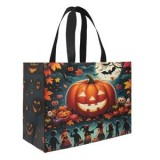 Sacosa textila de Halloween, Verde, 31x17x25cm, CMCLASS
