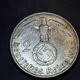 Germania Nazista 2 reichsmark 1937 D argint