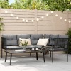 VidaXL Set canapea de grădină cu perne, negru, oțel și textilenă 3283745