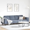 Sofa din material textil cu pernă albastru 208 cm Țesătură de catifea, vidaXL