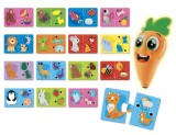 Set educativ cu pix interactiv si puzzle animale pentru copii 2+ ani