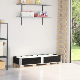Cumpara ieftin Ramă pentru paleți, negru, 150x50 cm, lemn masiv de pin