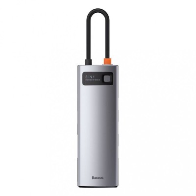 DOCKING Station Baseus Metal Gleam,conec USB-C,USB 3.0x3,SDx1,microSDx1,RJ-45 Gigabit LANx1,USB-Cx1 PD 100W 5V/9V/14.5/20V 5A (Max.) HDMIx1/4K/30Hz &amp;quot;C foto
