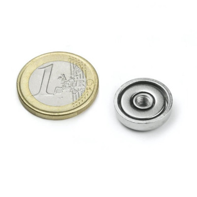 Magnet neodim oala &amp;Oslash;16 mm, cu filet interior M4, putere 5,2 kg foto
