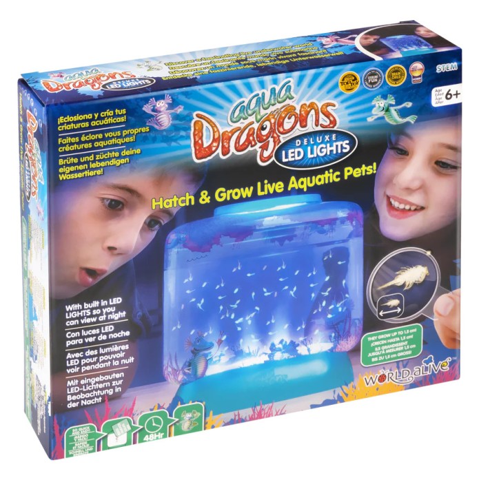 Set educativ STEM - AQUA DRAGONS Habitat Lumea subacvatica - acvariu Deluxe cu LED-uri