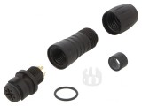 Conector circular mamă 4 pini aurit 2.5A