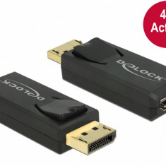 Adaptor Displayport 1.2 la HDMI T-M 4K Activ negru, Delock 65573