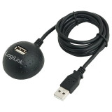 CABLU USB LOGILINK prelungitor USB 2.0 (T) la USB 2.0 (M) 1.5m negru CU0013B