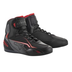Cizme moto Alpinestars Faster-3, negru/gri/rosu, marime 43