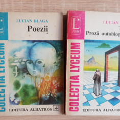 LUCIAN BLAGA Colecția Lyceum: vol. I Poezii, vol.II: Teatru*Proză autobiografică