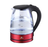 Cumpara ieftin Fierbator electric LENTZ 74128, 1.7 litri, 2200W, sticla, iluminare LED, rosu